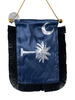 South Carolina Flag Hanging Banner - 4x6 Fringy Window Hanging Flag - Mini Flag Banner & Car Rearview Mirror Decor - Fringed & Double Sided - Hanging Flag with Suction Cup