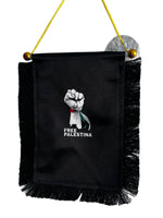 Palestine Awareness Hanging Banner - 4x6 Fringy Window Hanging Flag - Mini Flag Banner & Car Rearview Mirror Decor - Fringed & Double Sided - Hanging Flag with Suction Cup