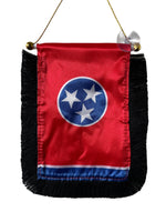 Tennessee Flag Hanging Banner - 4x6 Fringy Window Hanging Flag - Mini Flag Banner & Car Rearview Mirror Decor - Fringed & Double Sided - Hanging Flag with Suction Cup